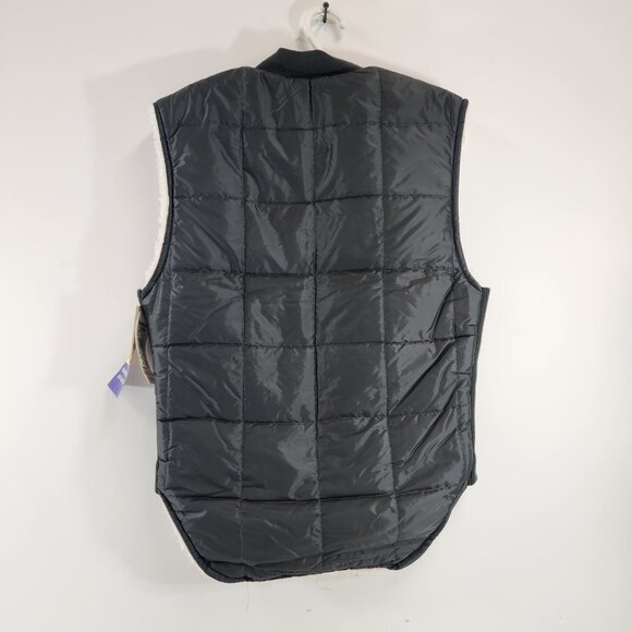 Vintage Marks Work Wearhouse Puffer Sherpa Vest Mens Small Gray NWT - Picture 6 of 10